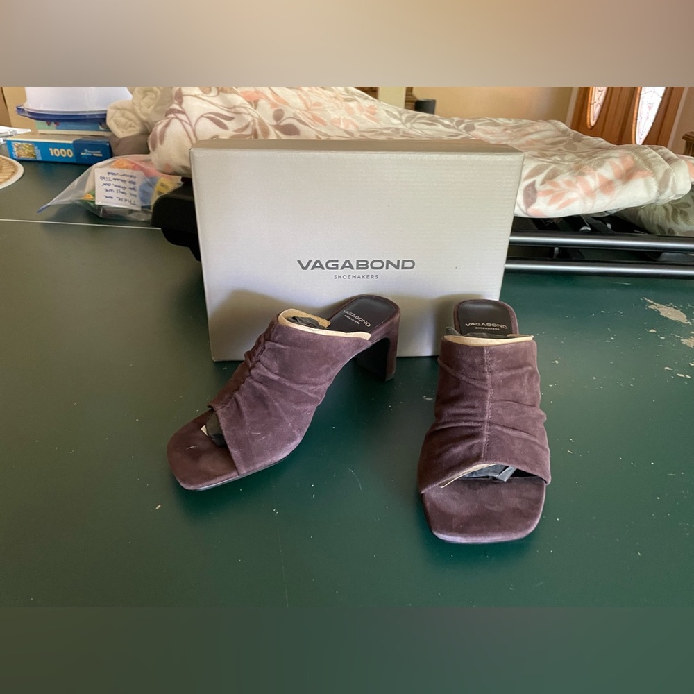 NWB Vagabond Luisa Suede Slip-On Sandal in Java size 37